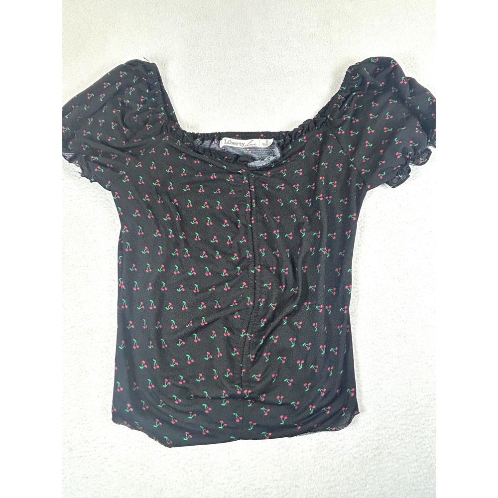Liberty Love T-Shirt Women Medium Black Rockabilly